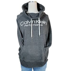 Calvin Klein Performance Charcoal Cowl Neck Sweatshirt Size M